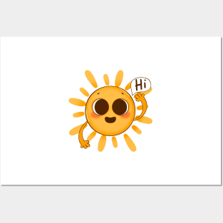 Sun salutation Sun says Hi Posters and Art